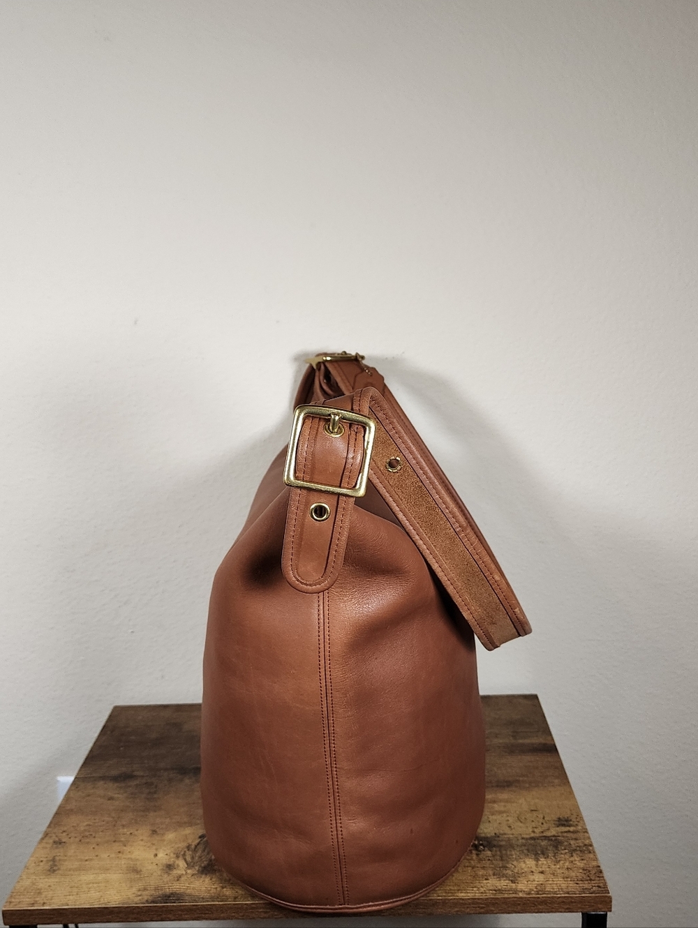 Vintage Coach British Tan Duffle Sac #9085 - Picture 11 of 14